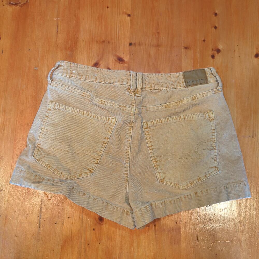 American Eagle Peach Corduroy Shorts Y2K Soft Girl Festival Size 8 - Picture 2 of 6